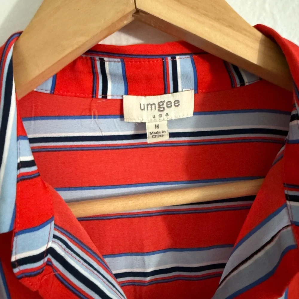 Umgee Red and Blue Striped dress - Picture 5 of 5
